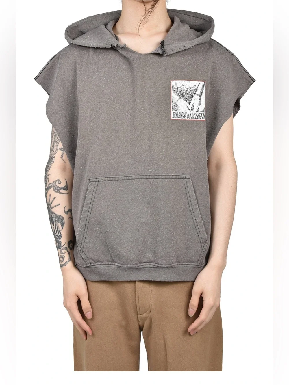 Paly Hollywood DR blue cut off hooded sweatshirt